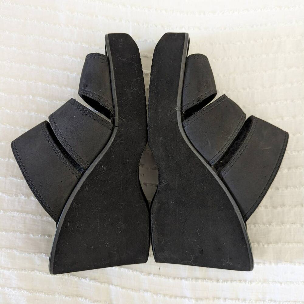 Beach Club Seychelles Black Wedge Slip On Sandals 9 - Picture 4 of 8